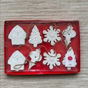 Martha Stewart White Gingerbread Garland 4 Foot Long - Resin Christmas Cookie